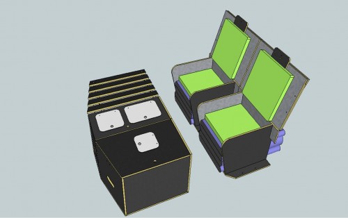 Le kit Nomad Addict permet de transformer une voiture en mini camping-car ou fourgon aménagé